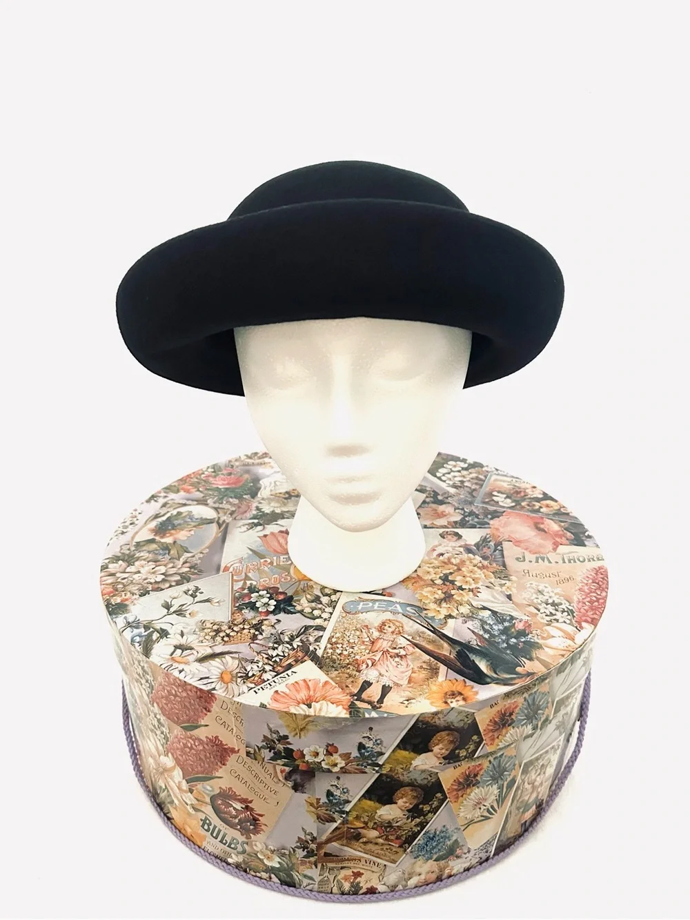 J. Crew Wool Bowler & Hat Box